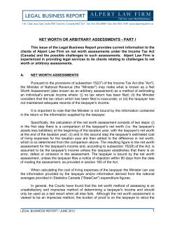 net worth assessments- part 1