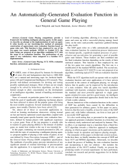 An Automatically-Generated Evaluation Function in General Game