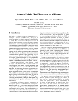 Automatic Undo for Cloud Management via AI Planning