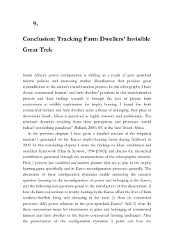 9. Conclusion: Tracking Farm Dwellers` Invisible Great Trek