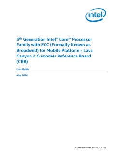 5th Generation Intel® Core™ Processor Family with ECC (Formally