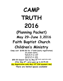 camp truth 2016 - Faith Baptist Church