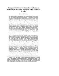 forthcoming: The Future of the Voting Rights Act (de la Garza and