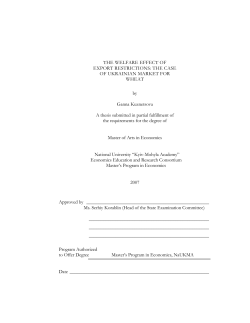 The welfare effect of export restrictions: the case of Ukrainian market