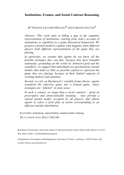 Institutions, Frames, and Social Contract Reasoning