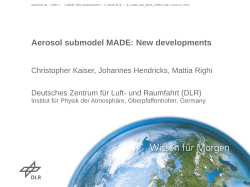 Aerosol submodel MADE: New developments