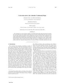 Convection above the Labrador Continental Slope