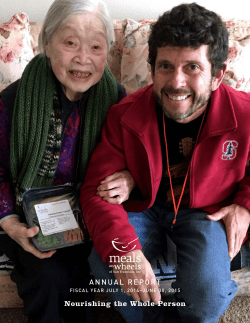 ANNUAL REPORT Nourishing the Whole Person