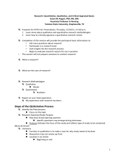 of the QUALitative Process