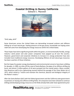 Coastal Drilling in Sunny California
