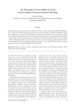 The Poisoning of Count Achilles de Vecchj and the Origins of