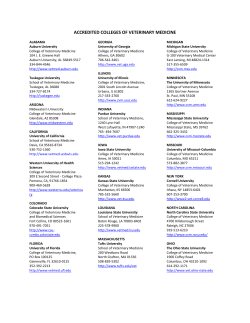 AVMA Accredited Colleges of Veterinary Medicine
