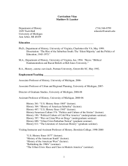 Curriculum Vitae - College of Literature, Science, and the Arts