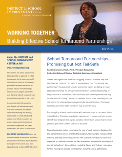 Building Effective School Turnaround Partnerships_July 2014