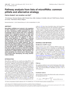 Pathway analysis from lists of microRNAs: common pitfalls and