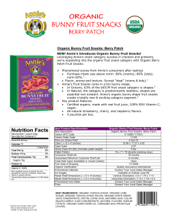 ORGANIC BUNNY FRUIT SNACKS