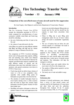 Comparison of the cost-effectiveness of some aircraft used for fire