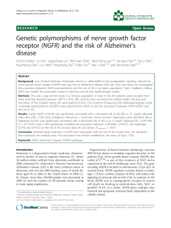 Genetic polymorphisms of nerve growth factor receptor (NGFR) and