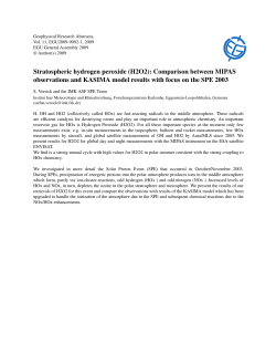 Stratospheric hydrogen peroxide (H2O2): Comparison between