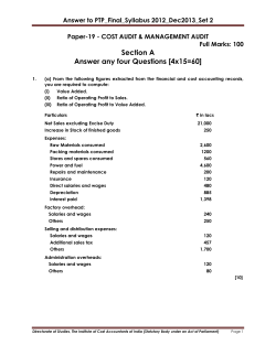 Paper 19 - Institute of Cost Accountants of India