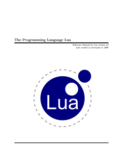 Programming Language Lua Reference Manual