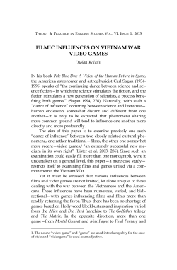 filmic influences on vietnam war video games