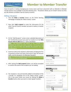 Member to Member Transfer Instructions