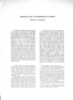 herodotus and the emergence of meroe