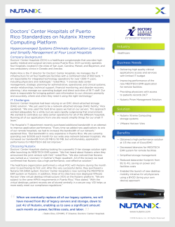 Doctors` Center Hospitals of Puerto Rico Standardizes on Nutanix