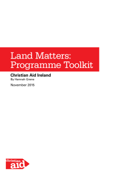 Land Matters: Programme Toolkit