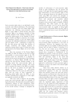 The Forgotten Rights: The Case for the Legal Enforcement of
