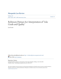 Robinson-Patman Act: Interpretation of "Like Grade and Quality"