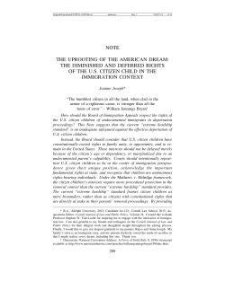 The Diminished and Deferred Rights of the U.S. Citizen Child