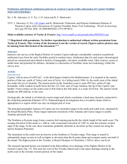 Prehistoric and historic settlement patterns in western