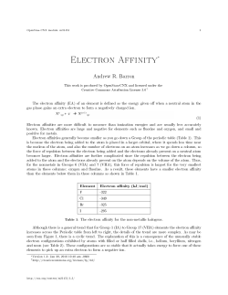 Electron Affinity