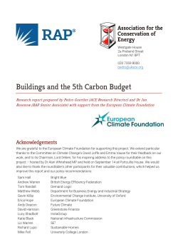 Buildings and the 5th Carbon Budget