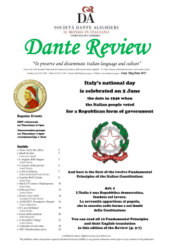 current newsletter &ndash; pdf - Dante Alighieri Society of Canberra