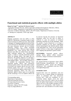 Functional and statistical genetic effects with multiple alleles