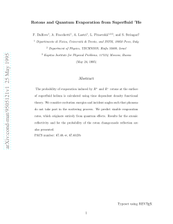 Rotons and Quantum Evaporation from Superfluid 4He