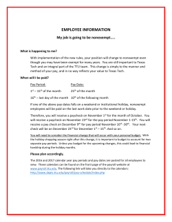 My job is going to be nonexempt&hellip;..