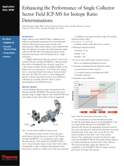 Enhancing the Performance of Single Collector Sector Field ICP