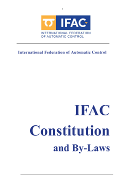 Constitution and By-laws - International Federation of Automatic