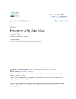 Propagation of Big Island Eddies - Scholar Commons