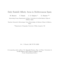 Daily Rainfall Affinity Areas in Mediterranean Spain