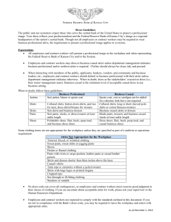 Dress Guidelines - Federal Reserve Bank of Kansas City