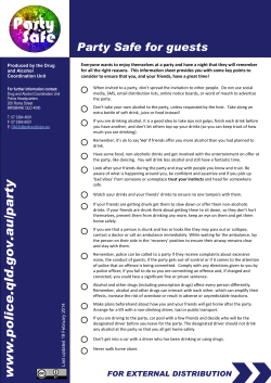 Party Safe for Guests