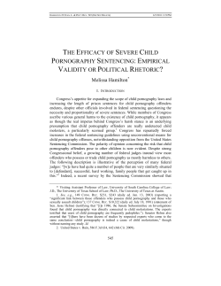 the efficacy of severe child pornography sentencing: empirical
