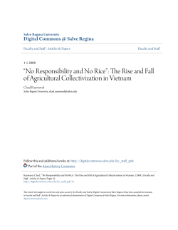 The Rise and Fall of Agricultural Collectivization in Vietnam
