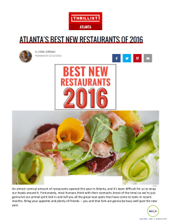 atlanta`s best new restaurants of 2016