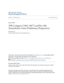 39th Congress (1865-1867) and the 14th Amendment: Some